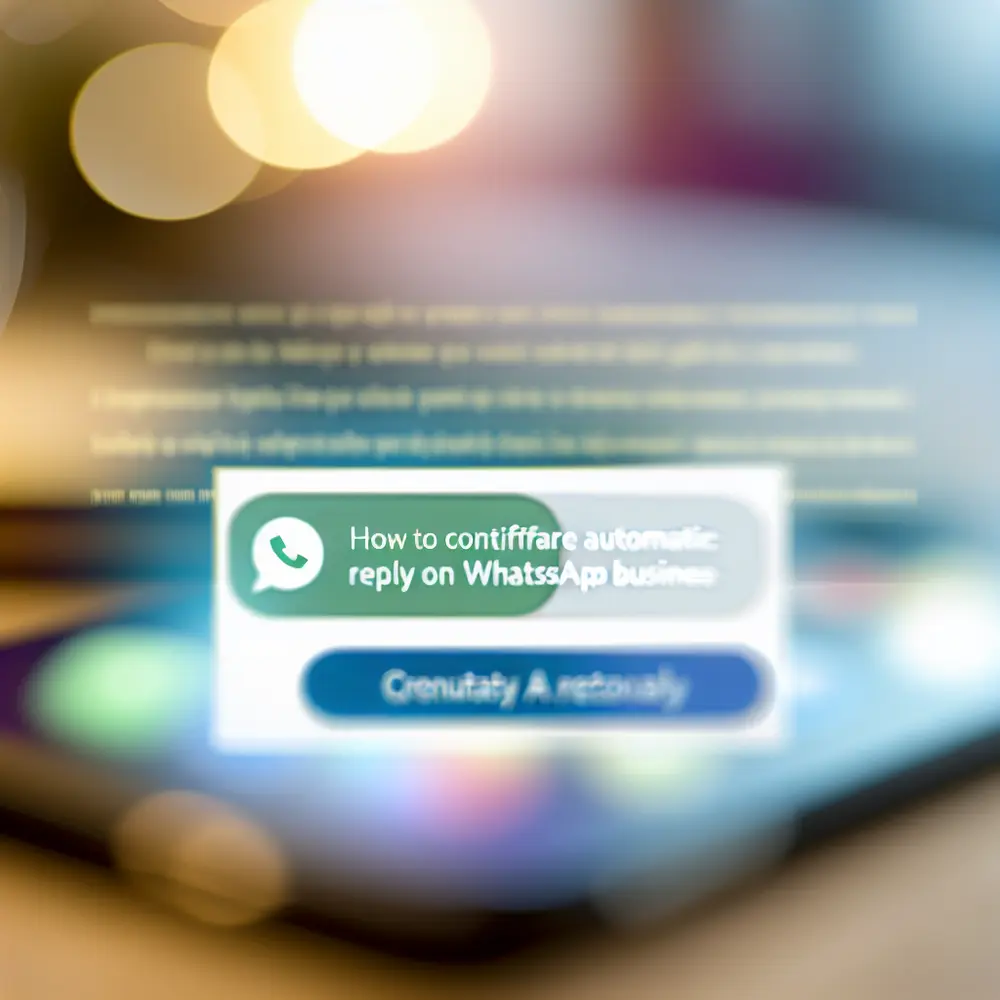 Automatic Reply on Whatsapp Business How to Configure