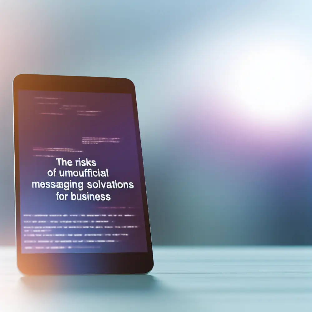 The Risks of Using Unofficial Messaging Solutions for Business