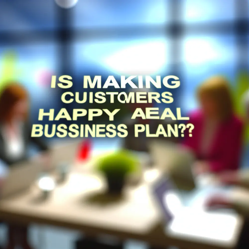 Is Make Customers Happy a Real Business Plan?