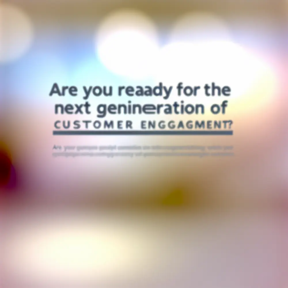 Are You Ready for the Next Generation of Customer Engagement?