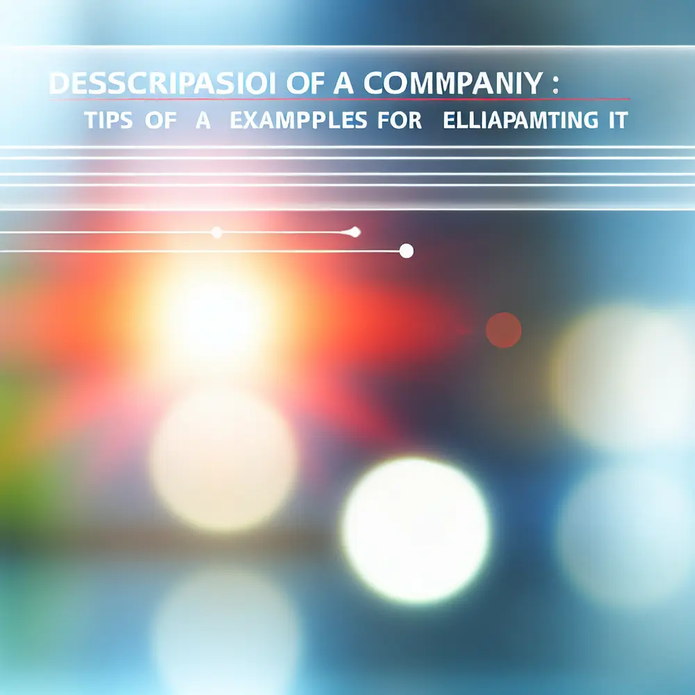 Descripción de una Empresa: Consejos y Ejemplos para Elaborarla
