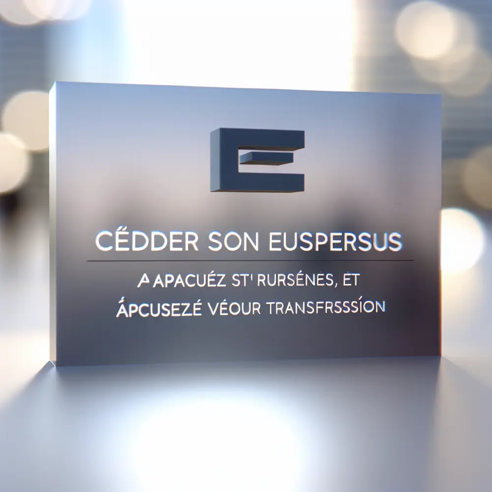 Céder Son Entreprise : Anticipez et Réussissez Votre Transmission