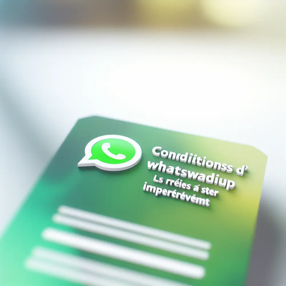 Conditions d'Utilisation de WhatsApp Business : Les Règles à Respecter Impérativement