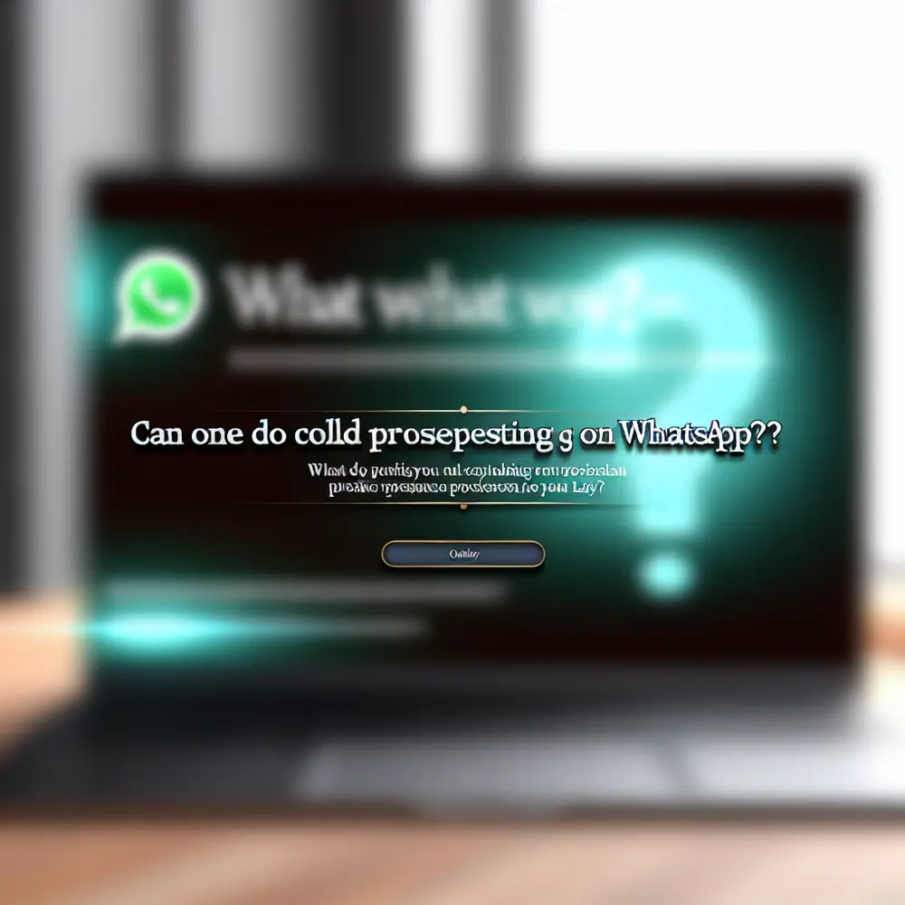 Peut-on faire de la prospection à froid sur WhatsApp ? Ce que dit la loi.