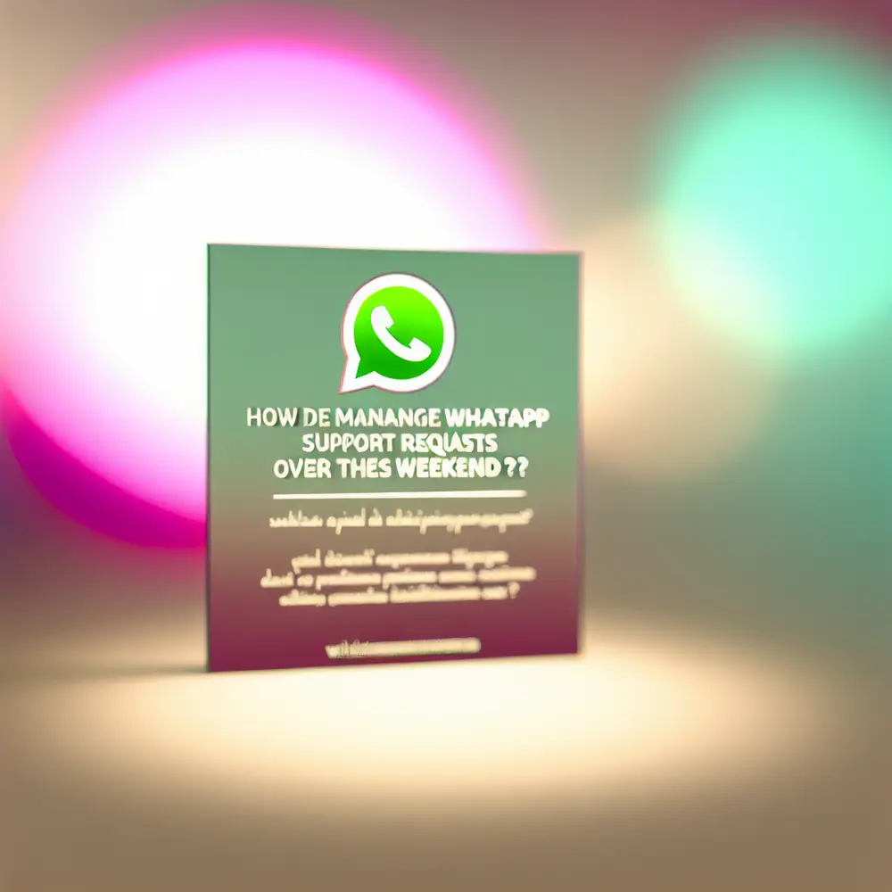 Comment Gérer les Demandes de Support WhatsApp le Week-end ?