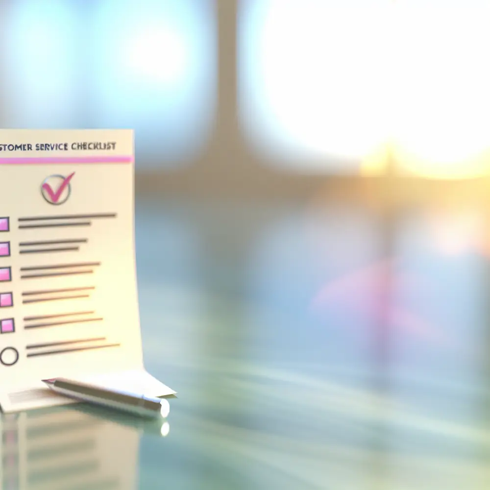 Lista di controllo del servizio clienti come creare modello completo