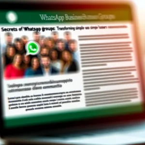 Segreti dei Gruppi WhatsApp Business: Trasforma Semplici Utenti in Comunità Fedeli