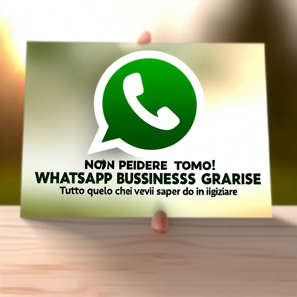 Non Perdere Tempo! WhatsApp Business Gratis: Tutto Quello Che Devi Sapere per Iniziare