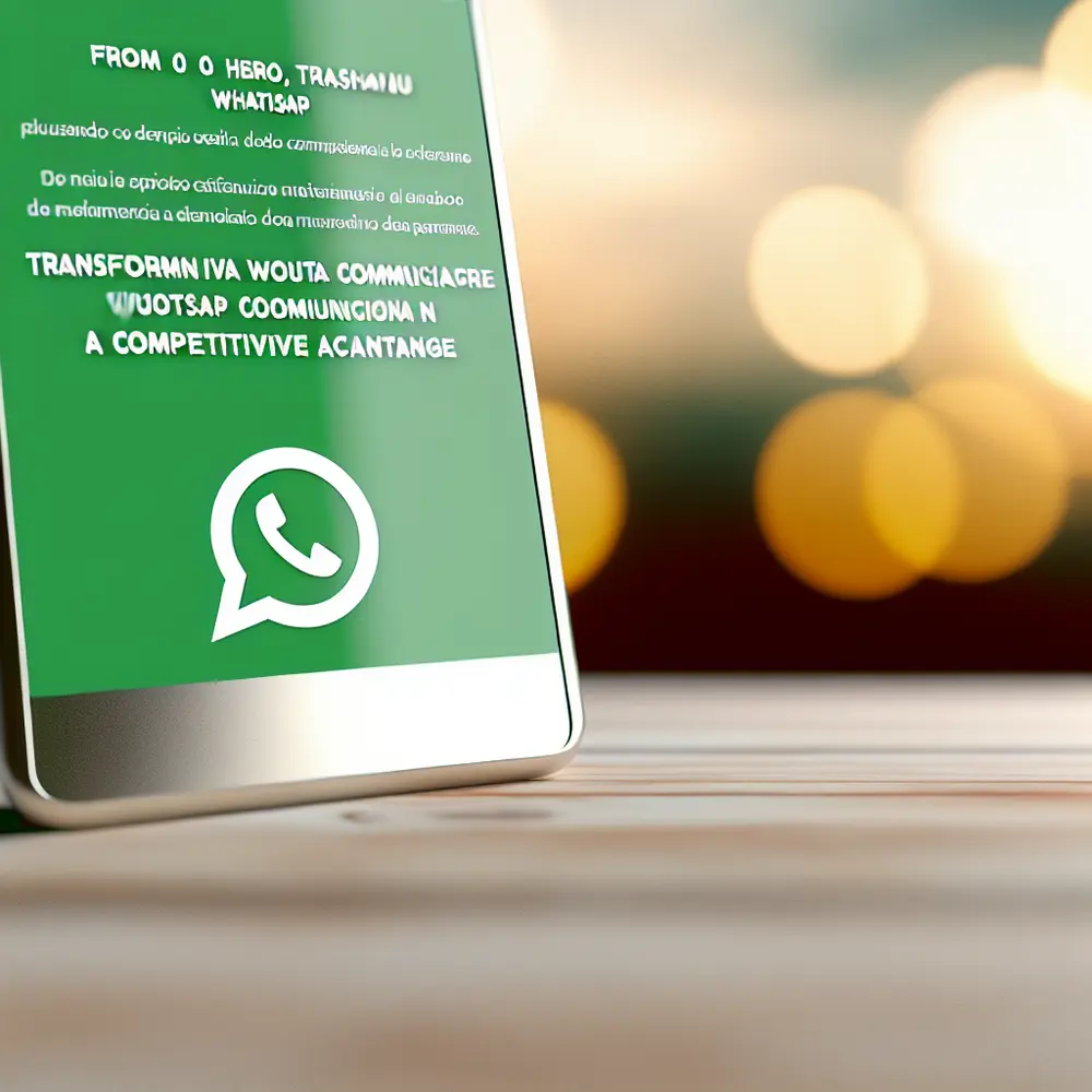 Da 0 a Eroe: Trasforma la Tua Comunicazione WhatsApp in un Vantaggio Competitivo