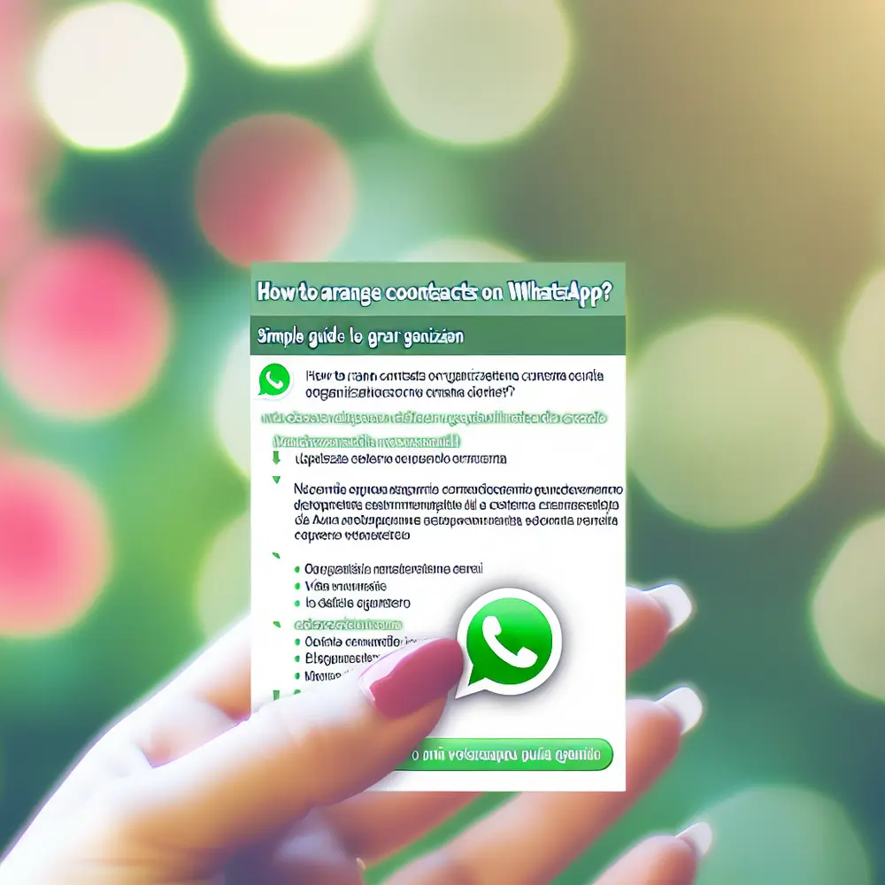 Come sistemare i contatti su WhatsApp? Guida Semplice per un'Ottima Organizzazione