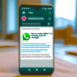 Come creare una tabella su WhatsApp? Trucchi di Formattazione per Testo e Messaggi