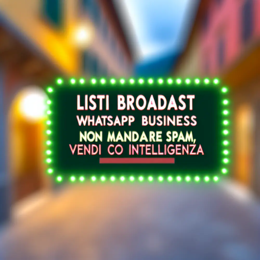Liste Broadcast WhatsApp Business: Non Mandare Spam, Vendi con Intelligenza!