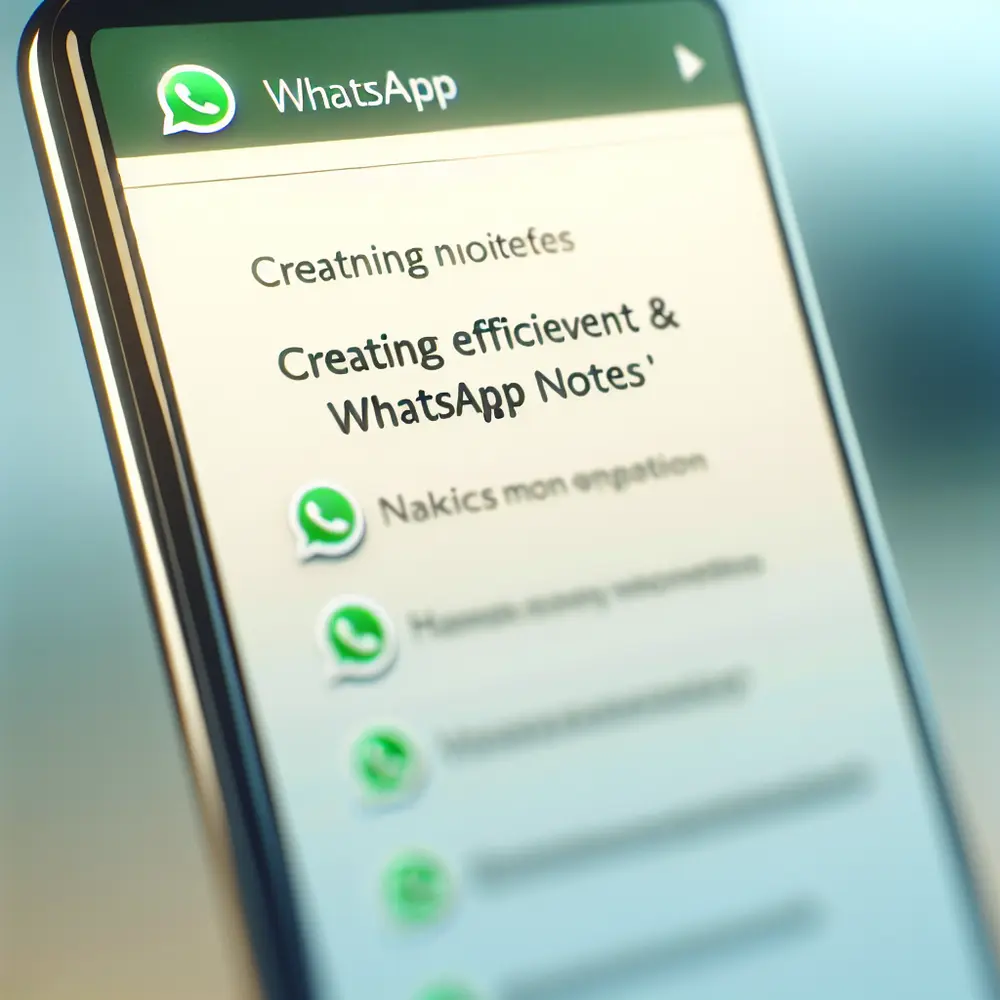 Creating Notes on WhatsApp: Efficient and Organized