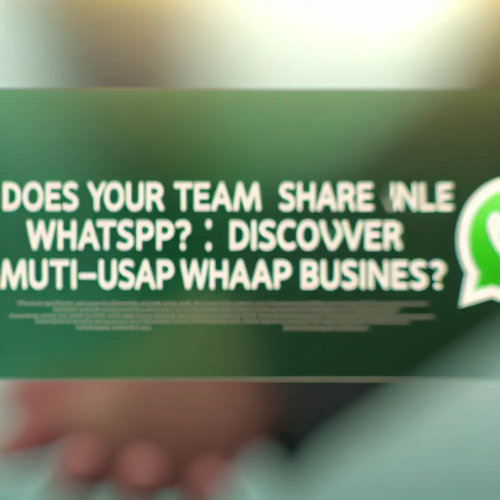 Does Your Team Share a Single WhatsApp? Discover WhatsApp Business Multiuser.
