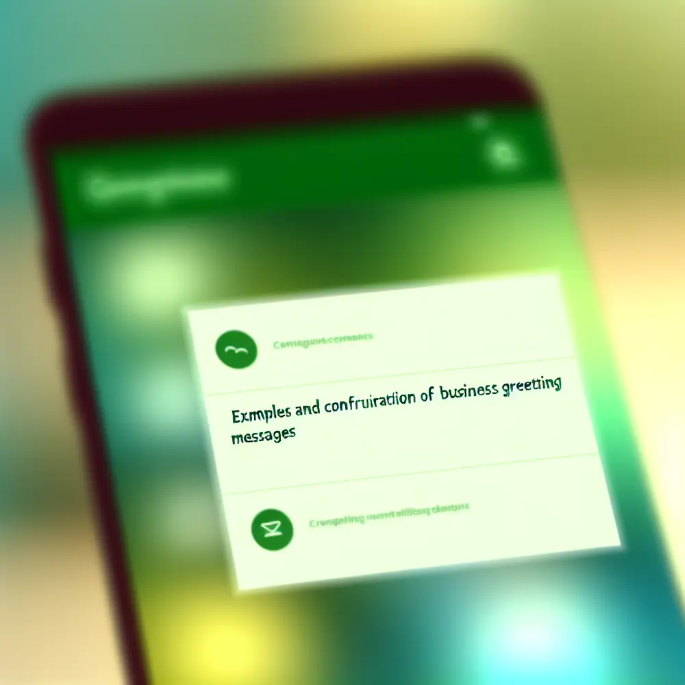 Ejemplos y Configuración de Mensajes de Bienvenida en WhatsApp Business