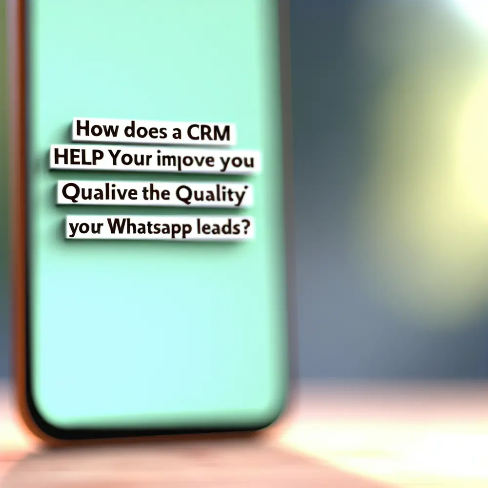 How a CRM Helps You Improve the Quality of Your WhatsApp Leads