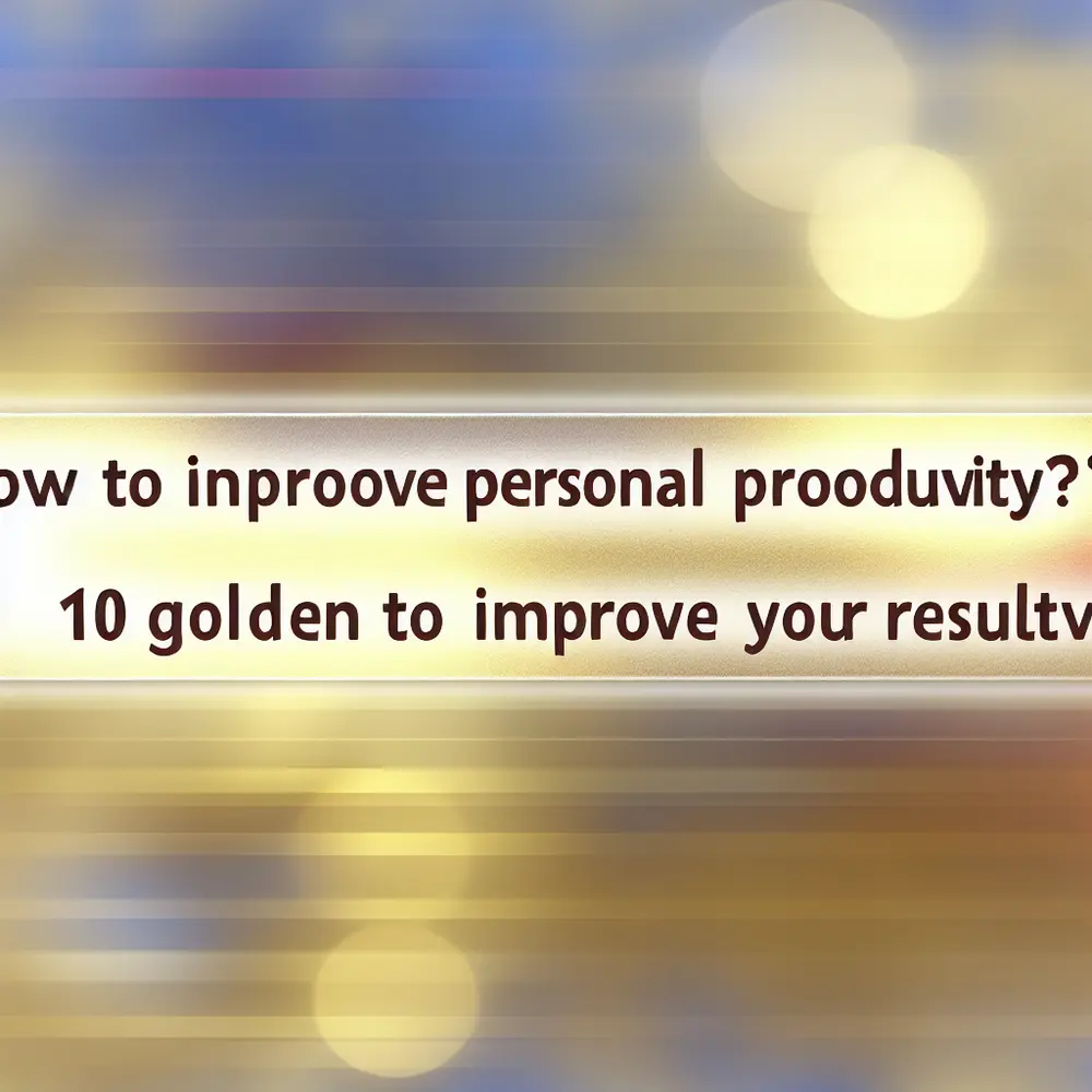 How to Increase Personal Productivity? 10 Golden Tips to Improve Your Results