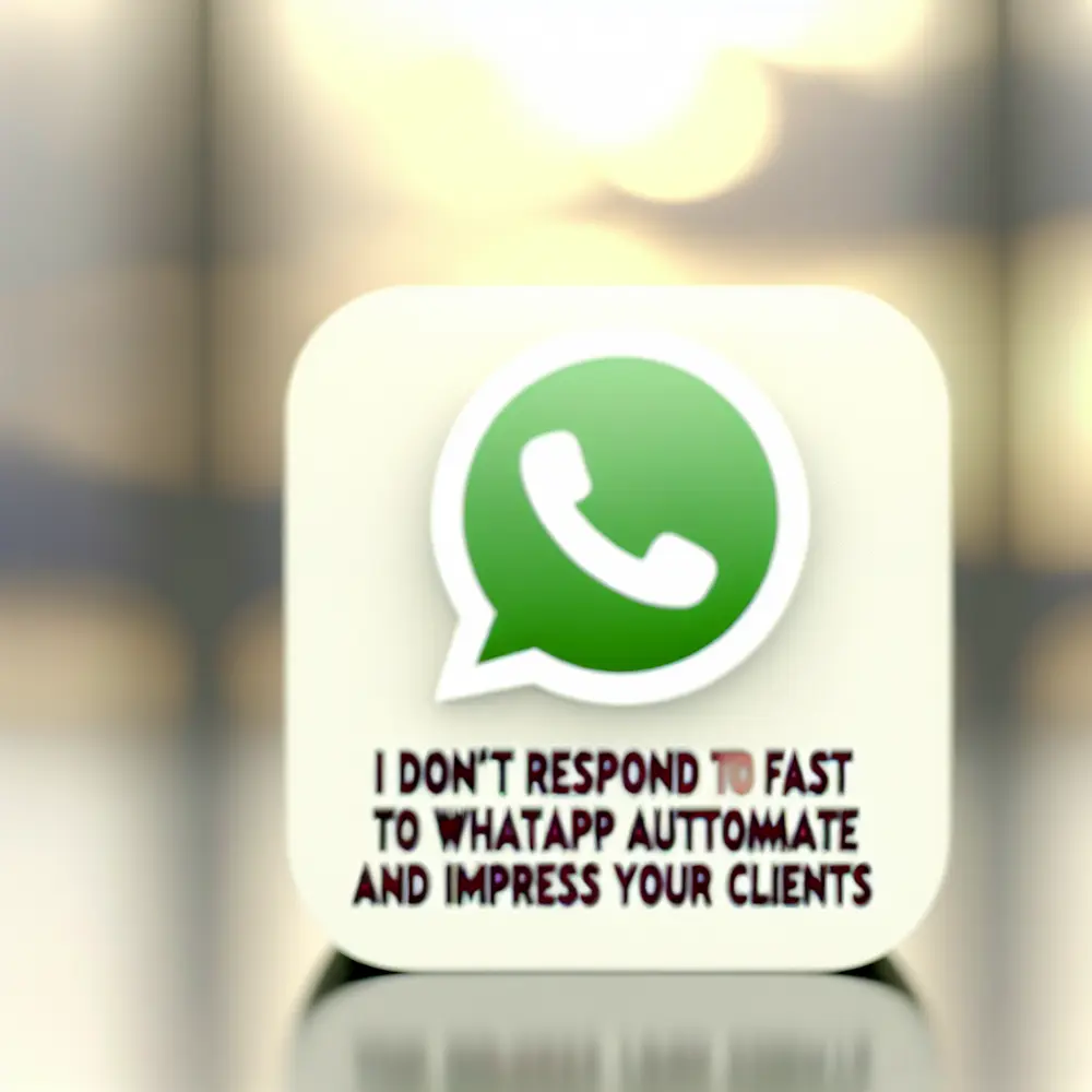 I Don't Respond Quickly on WhatsApp: Automate and Impress Your Customers