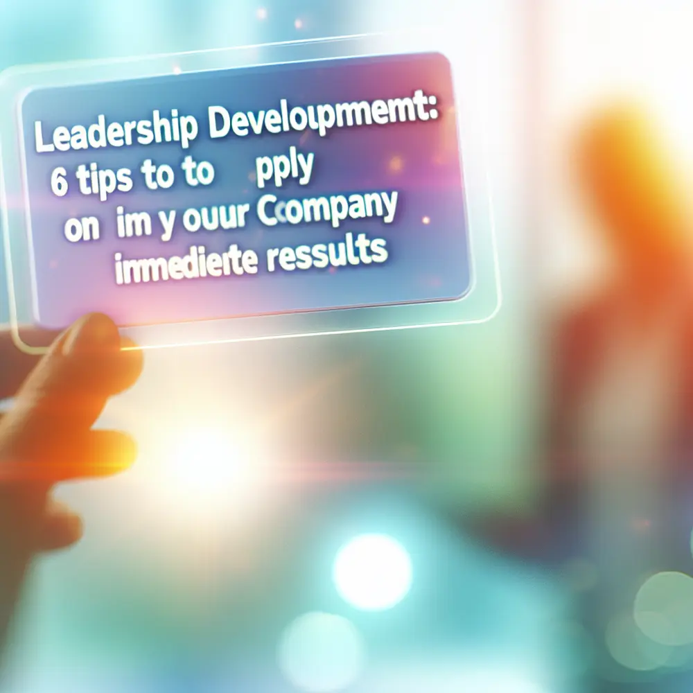 Leadership Development: 6 Tips to Implement in Your Company for Immediate Results