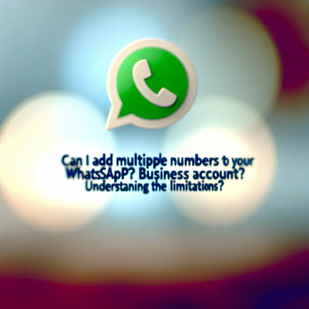 ¿Puedo agregar múltiples números a mi cuenta de WhatsApp Business? Entendiendo las Limitaciones