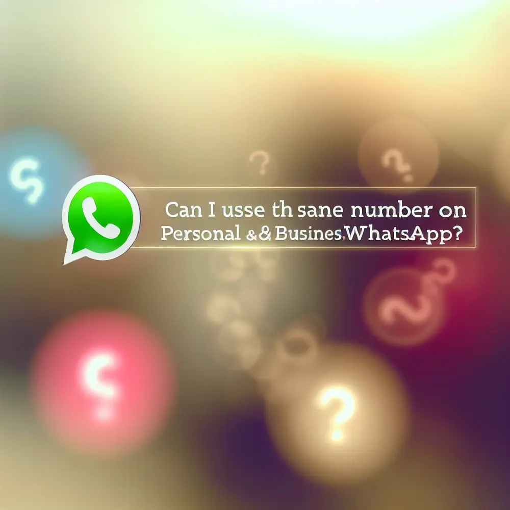 ¿Puedo usar el mismo número en WhatsApp personal y Business?