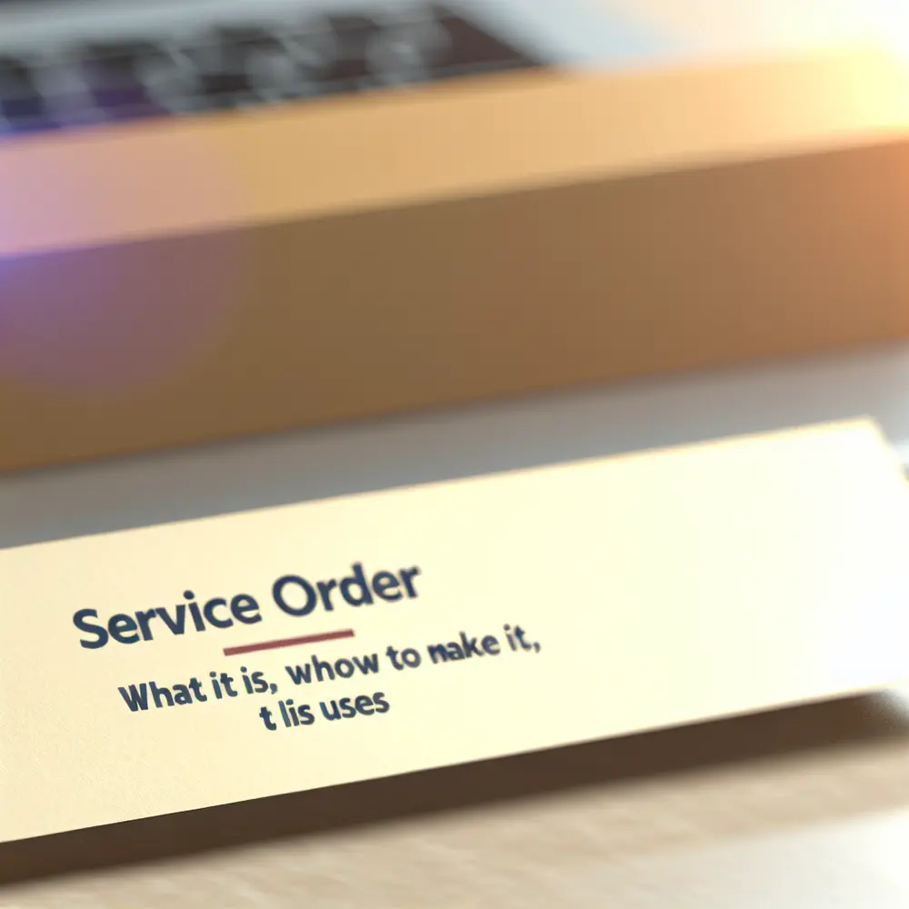 Service Order: What It Is, How to Create It, and Its Purpose