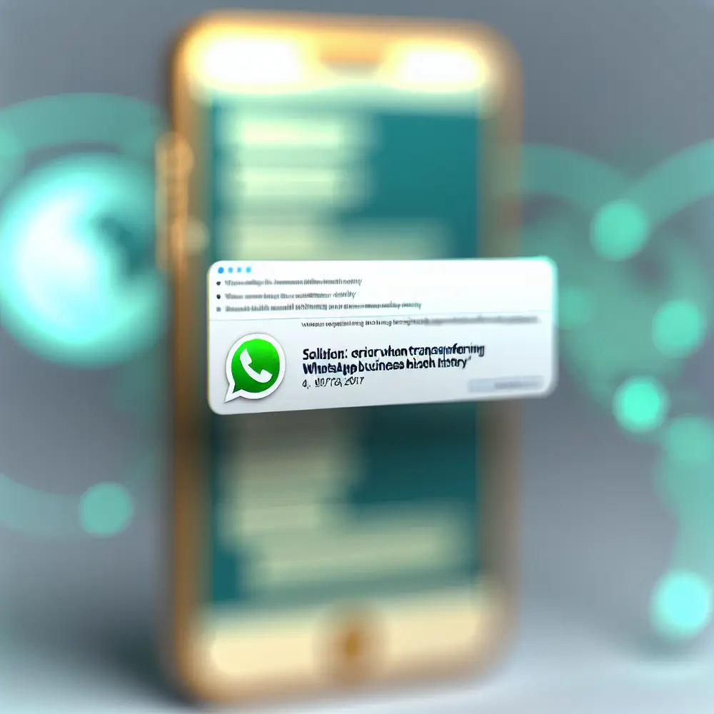 [SOLUTION] Error Transferring WhatsApp Business History