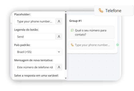 imput telefone