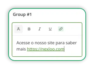 inserir um link