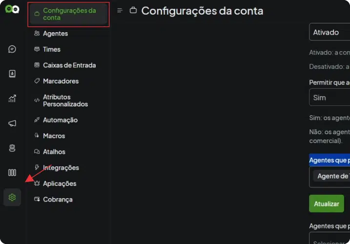 04 - configurações da conta
